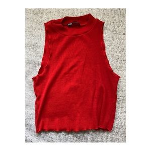 Zara’s high neck tank top
